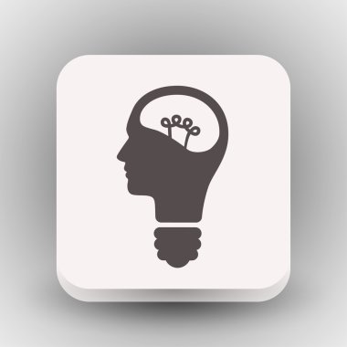 Ekibimizi ampul ve kafa kavramı simgesinin