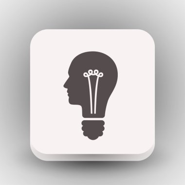 Ekibimizi ampul ve kafa kavramı simgesinin