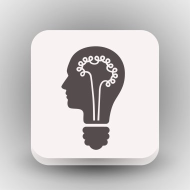 Ekibimizi ampul ve kafa kavramı simgesinin