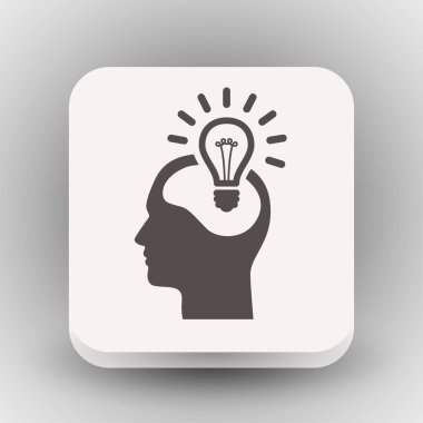 Ekibimizi ampul ve kafa kavramı simgesinin