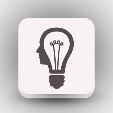 Ekibimizi ampul ve kafa kavramı simgesinin