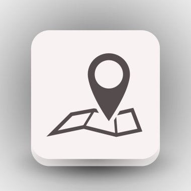 Harita kavramı simgesine pin