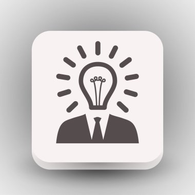 Ekibimizi ampul ve kafa kavramı simgesinin