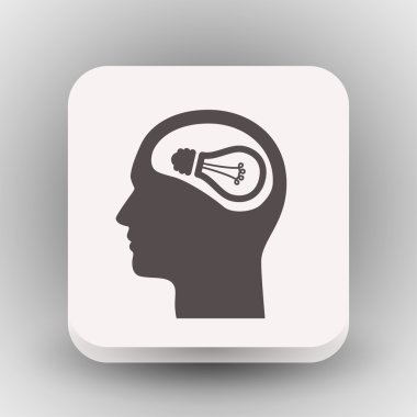 Ekibimizi ampul ve kafa kavramı simgesinin