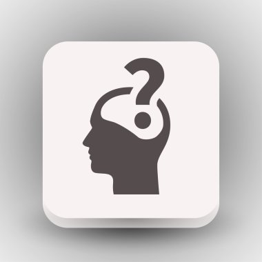 Soru işareti ve adam ikon resim