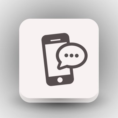 Ekibimizi mesaj veya smartphone kavramı simge sohbet