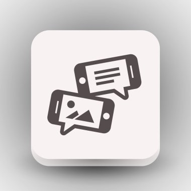 Ekibimizi mesaj veya smartphone kavramı simge sohbet