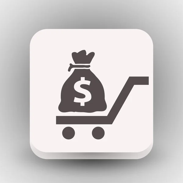 Pictograma de dinheiro na mão ícone conceito —  Vetores de Stock