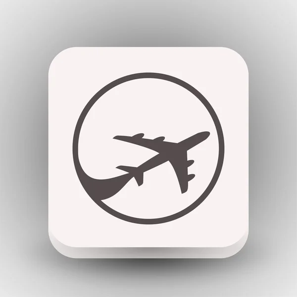 Pictografía del icono del concepto de avión — Vector de stock