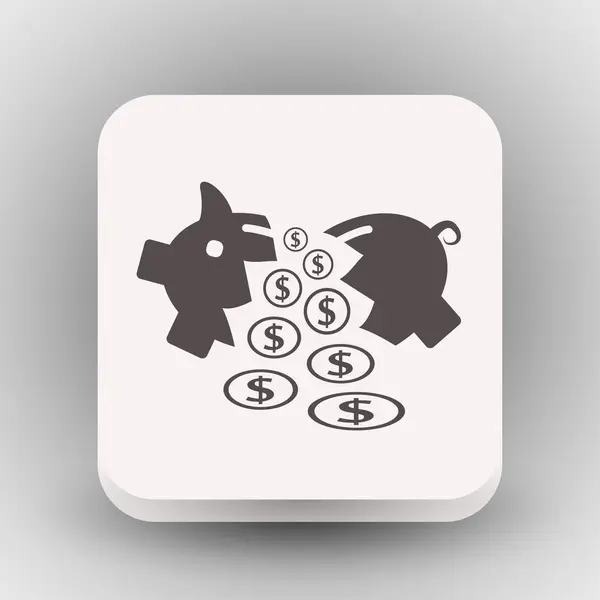 Pittogramma dell'icona concettuale di moneybox — Vettoriale Stock