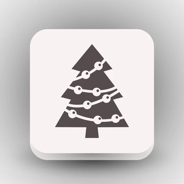 Pictograph of christmas tree concept icon — Stock Vector