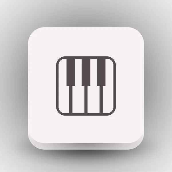 Pictograma de música ícone conceito teclado —  Vetores de Stock