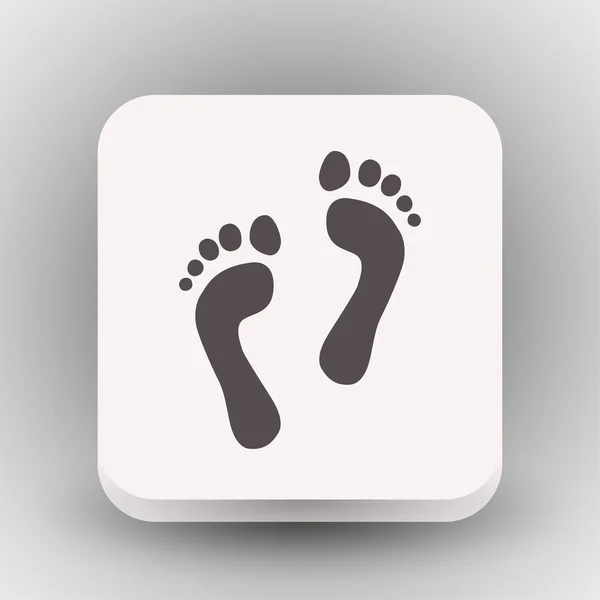 Pictograph of footprints concept icon — Stock Vector