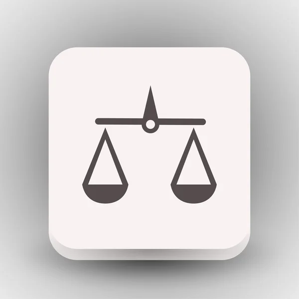 Pictograph of justice scales concept icon — Stock Vector