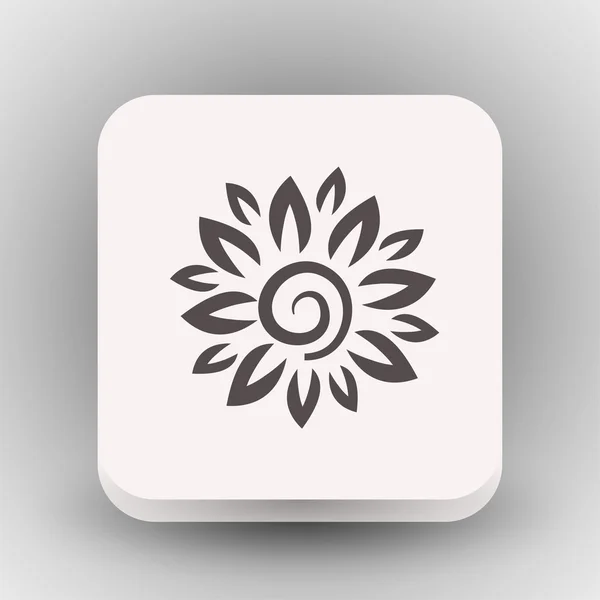 Pictograph virág koncepció ikon — Stock Vector
