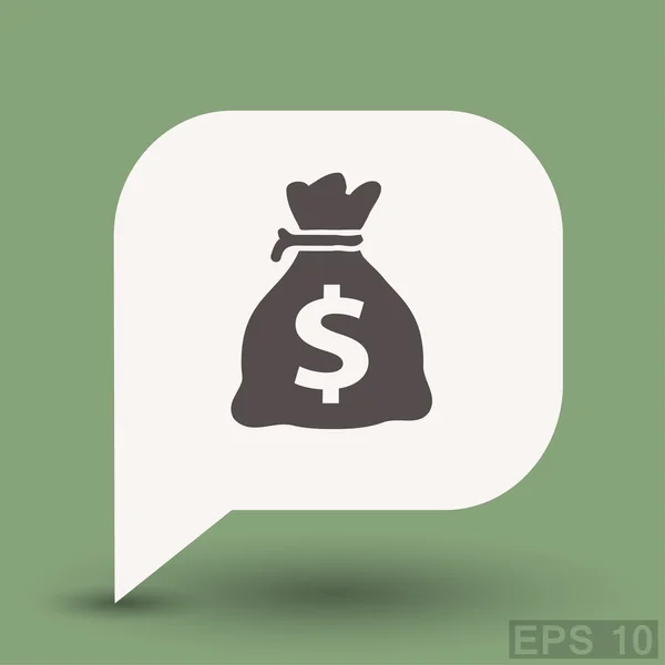 Pictograph pénzt kéz koncepció ikon — Stock Vector