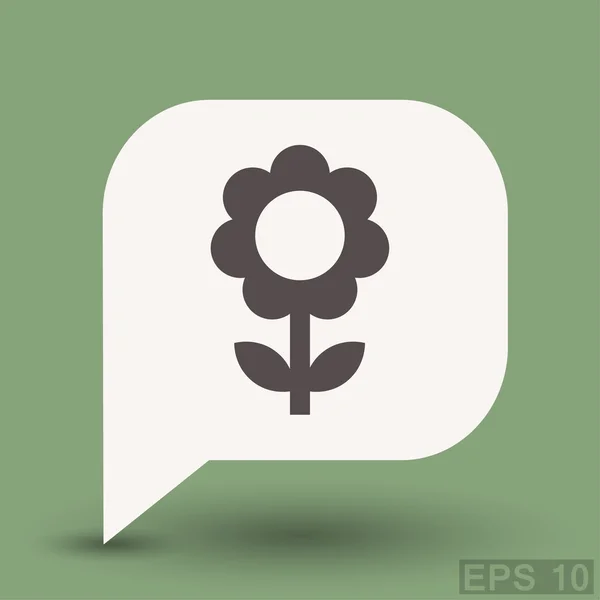 Pictografía del icono del concepto de flor — Vector de stock