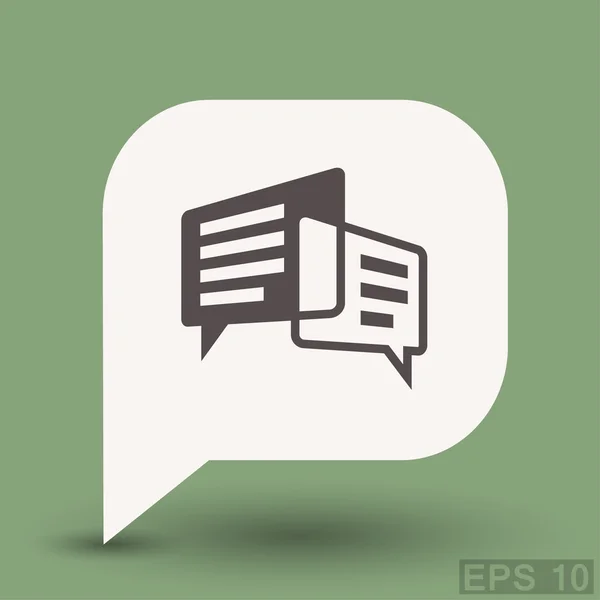 Pictografía del icono del concepto de chat — Vector de stock