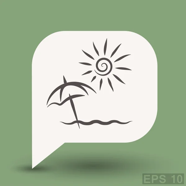 Pictograph of summer vacation concept icon — Stock Vector