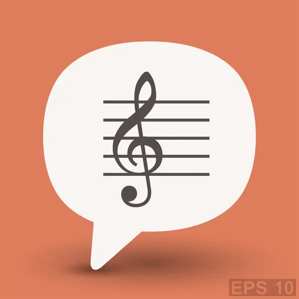音楽のアイコンをキー概念の絵文字 — ストックベクタ