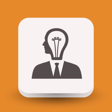 Ekibimizi ampul ve kafa kavramı simgesinin