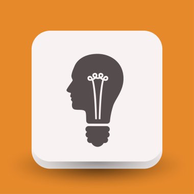 Ekibimizi ampul ve kafa kavramı simgesinin