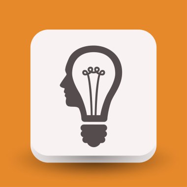 Ekibimizi ampul ve kafa kavramı simgesinin