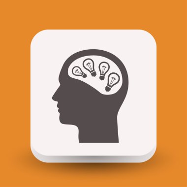 Ekibimizi ampul ve kafa kavramı simgesinin