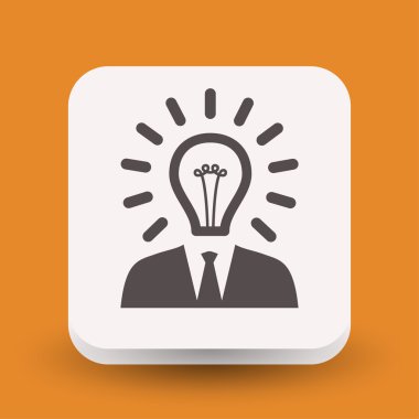 Ekibimizi ampul ve kafa kavramı simgesinin