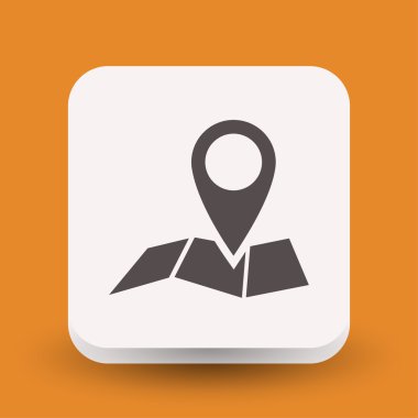 Harita kavramı simgesine pin