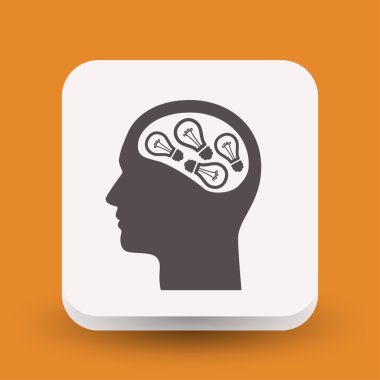 Ekibimizi ampul ve kafa kavramı simgesinin