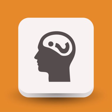 Soru işareti ve adam ikon resim