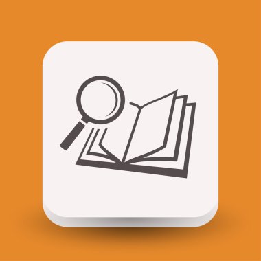 Ekibimizi kitap ve büyüteç cam kavramı simgesinin