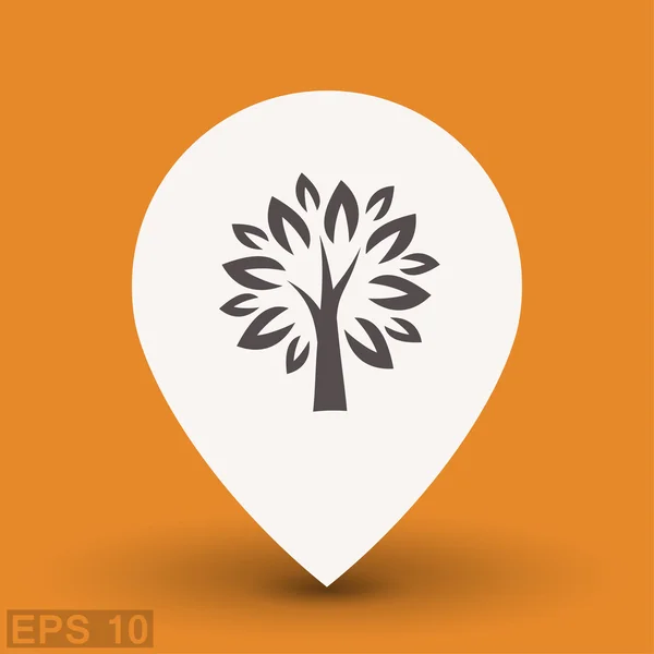 Ikona ikona koncept stromu — Stockový vektor