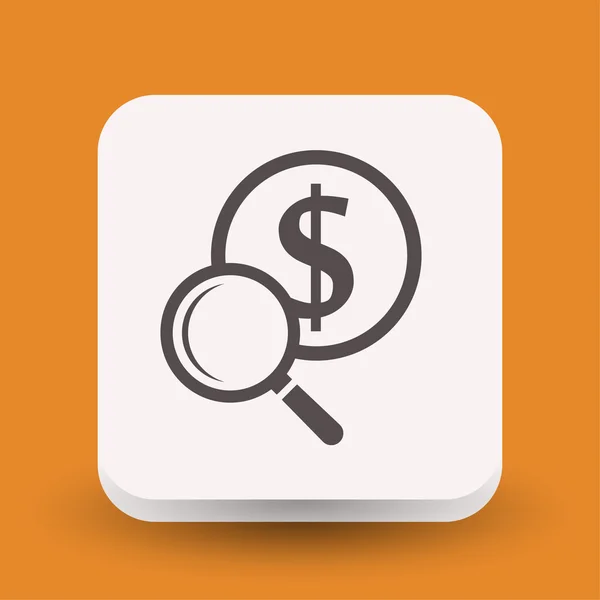 Pictograph pengar i hand konceptet ikonen — Stock vektor