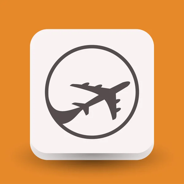 Pictograph of airplane concept icon — Stock Vector