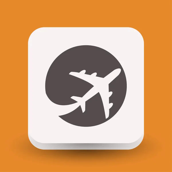 Pictograph of airplane concept icon — Stock Vector