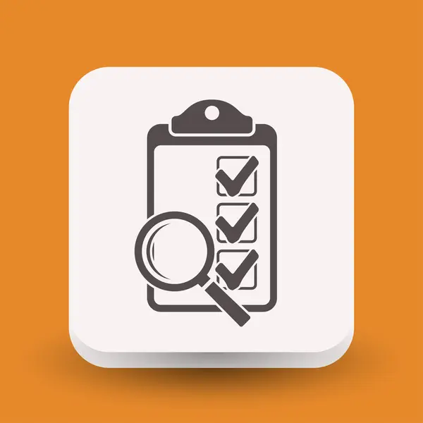 Pictograph of checklist concept icon — Stock Vector