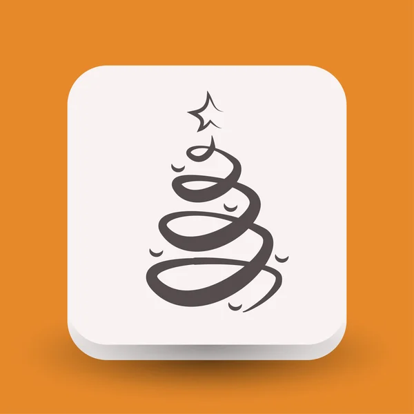 Pictograph van kerstboom concept pictogram — Stockvector