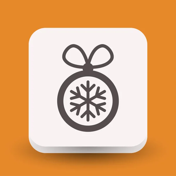 Pictograph karácsonyi labda koncepció ikon — Stock Vector
