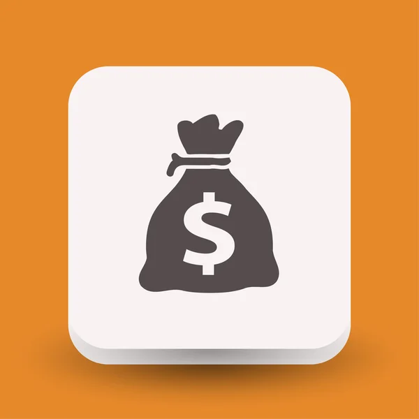 Pictograph of money in hand concept icon — Stock Vector