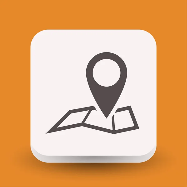 Pin on the map concept icon — Stock Vector