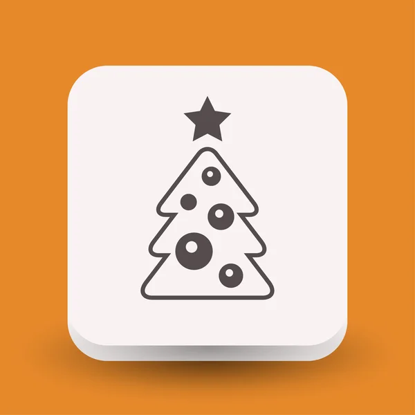 Pictografía del icono del concepto del árbol de navidad — Vector de stock