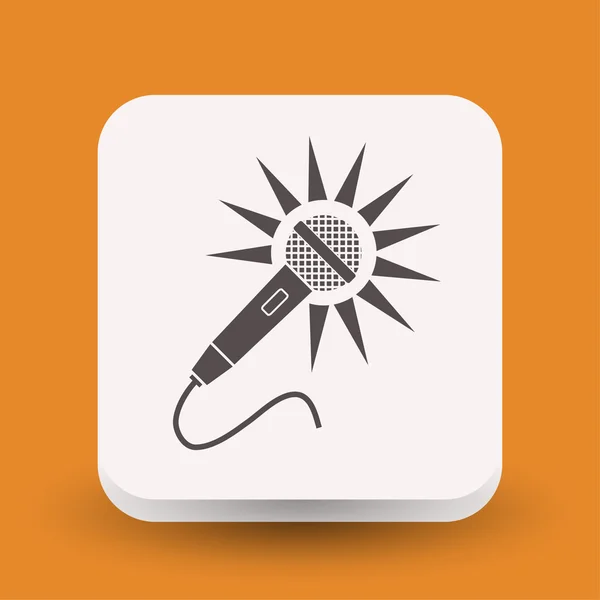 Pictogramme de l'icône concept Microphone — Image vectorielle