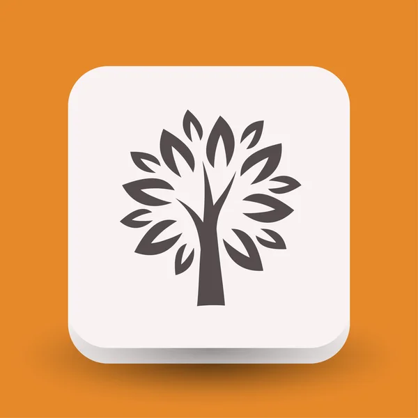 Pictografía del icono del concepto de árbol — Vector de stock