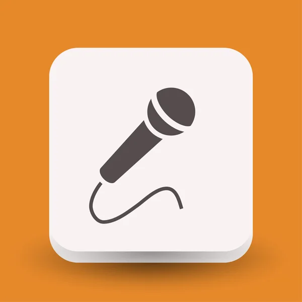 Pictografía del icono del concepto de micrófono — Vector de stock