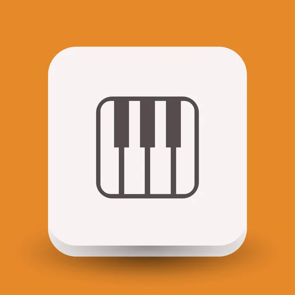 Pictograma de música ícone conceito teclado — Vetor de Stock