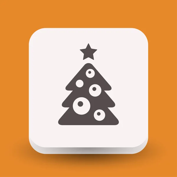 Pictografía del icono del concepto del árbol de navidad — Vector de stock