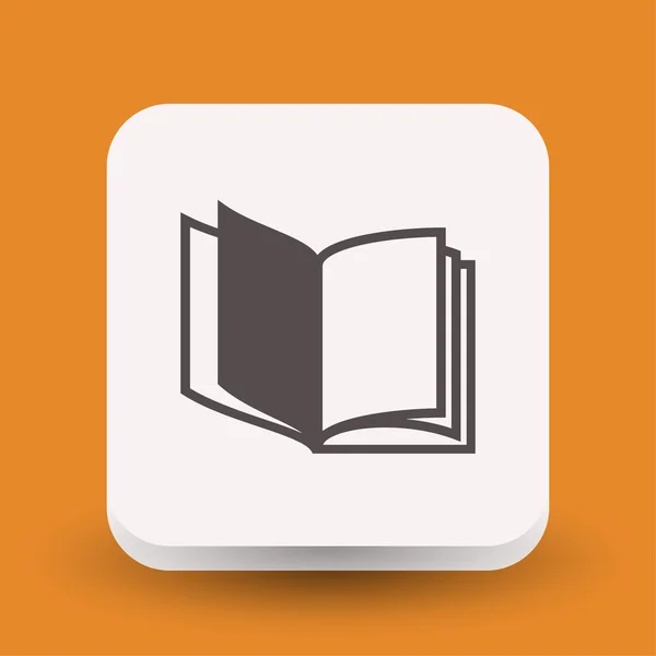 Pictografía del icono del concepto de libro — Vector de stock