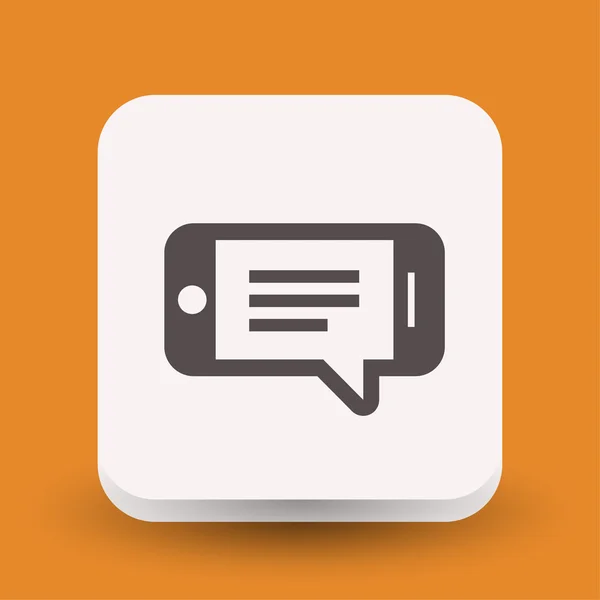 Pictograph van bericht of chat op smartphone concept pictogram — Stockvector